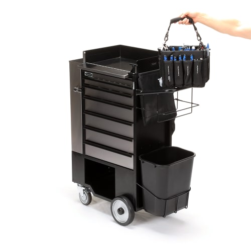 FlexCart Engineering Cart with Bag Tools Plus Drill, Carbon Steel